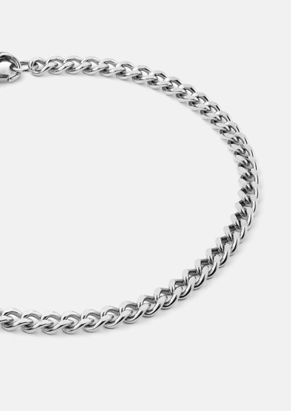 Silver Link Chain Bracelet - Chapada en plata