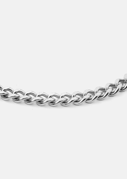Silver Link Chain Bracelet - Chapada en plata