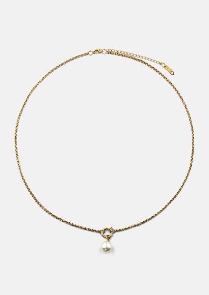 Collar Opal Circle Necklace - 18k Chapado en oro