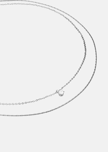 Collar Celeste – Chapado en plata