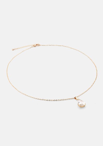 Collar Luna Teardrop - Rose Chapado en oro