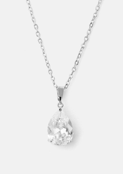 Collar Luna Teardrop - Chapado en plata