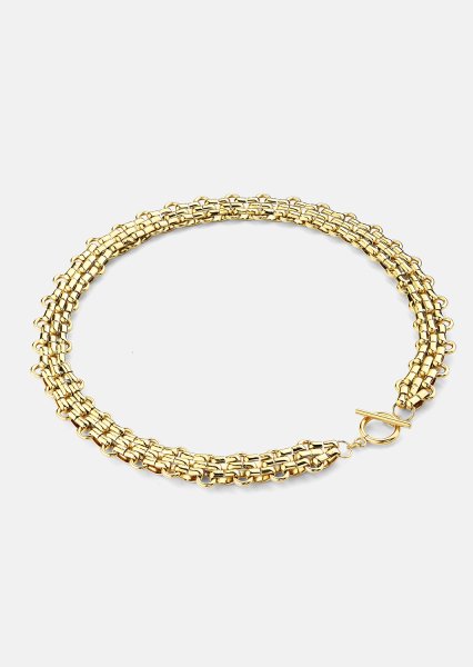 Collar Bold Weave - 18k Chapado en oro