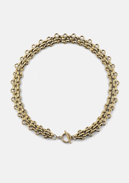 Collar Bold Weave - 18k Chapado en oro