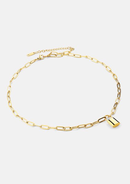 Collar Golden Lock – 18k Chapado en oro