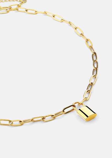 Collar Golden Lock – 18k Chapado en oro