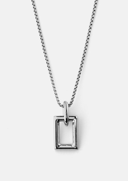 Collar Geometrisk Grace – Chapado en plata