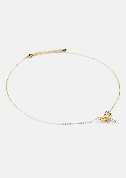 Collar Golden Bow - 18k Chapado en oro