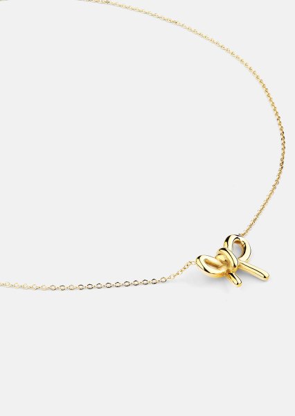 Collar Golden Bow - 18k Chapado en oro
