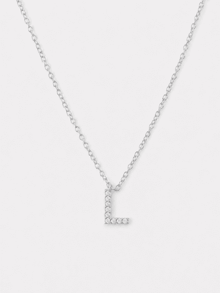 Collar Initial Letters A-N – Chapado en plata