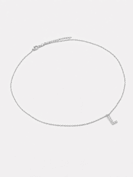 Collar Initial Letters A-N – Chapado en plata