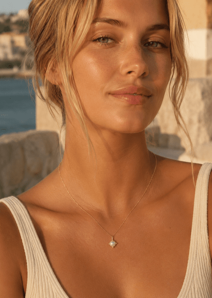 Collar North Pearl - 18k Chapado en oro