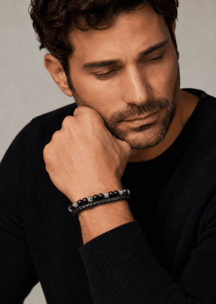 Pulsera de cuero Ebon Serpent