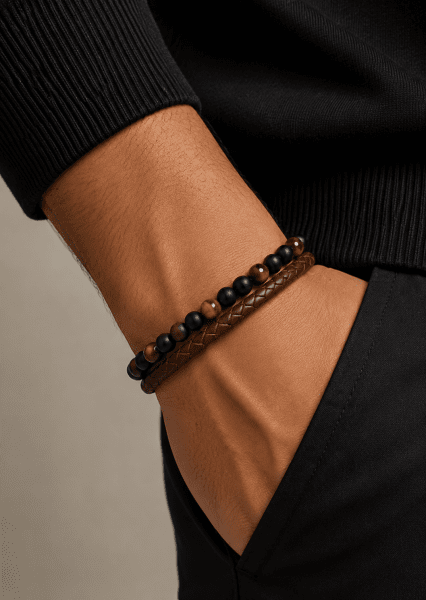 Pulsera de cuero Luxe Tangle