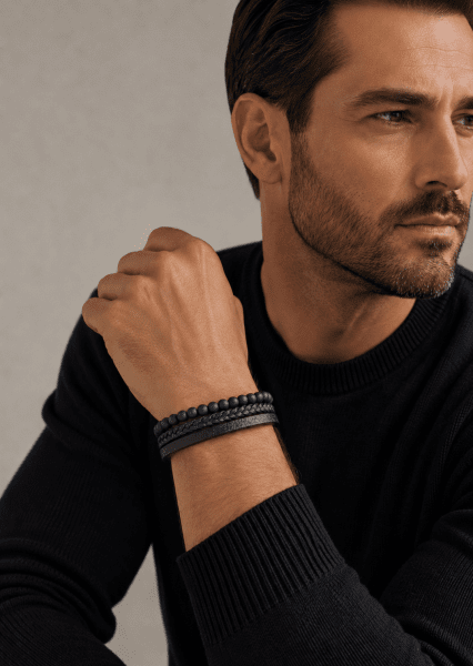 Pulsera de cuero Raven Stride