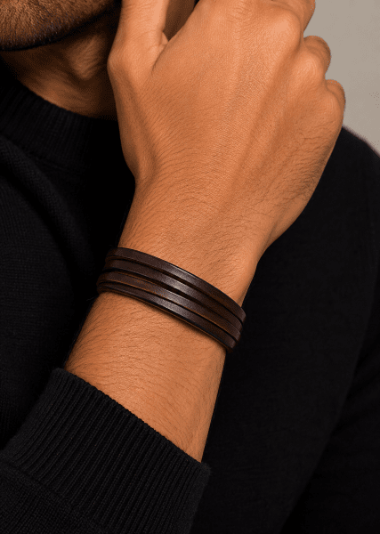 Pulsera de cuero Savage Echo