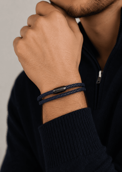 Pulsera de cuero Silent Crest