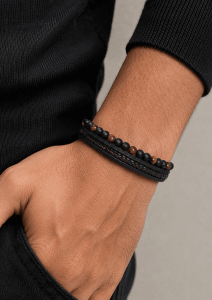 Pulsera de cuero Titan Crest
