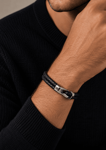Pulsera de cuero Haven Link