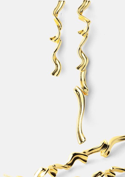 Pendiente Flow - 18k Chapado en oro
