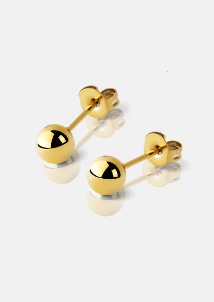 Timeless Orb Earrings - 18k Chapados en oro