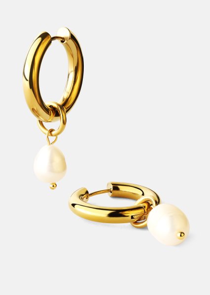 Pendiente Pearl Drop - 18k Chapado en oro