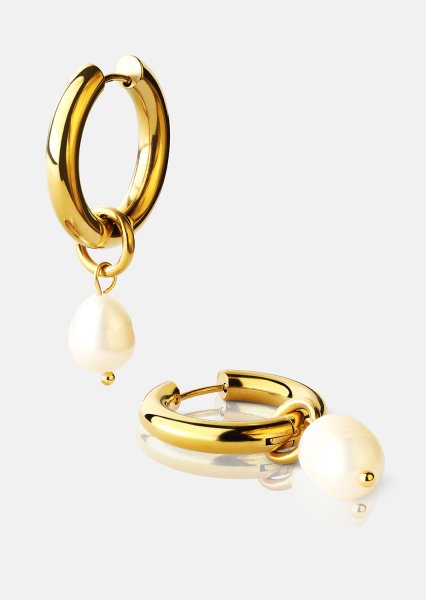 Pendiente Pearl Drop - 18k Chapado en oro
