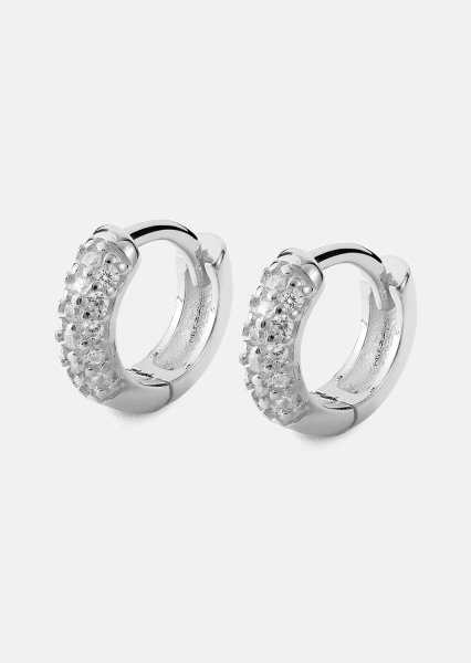 Pendiente Shimmer Hoops - Chapado en plata