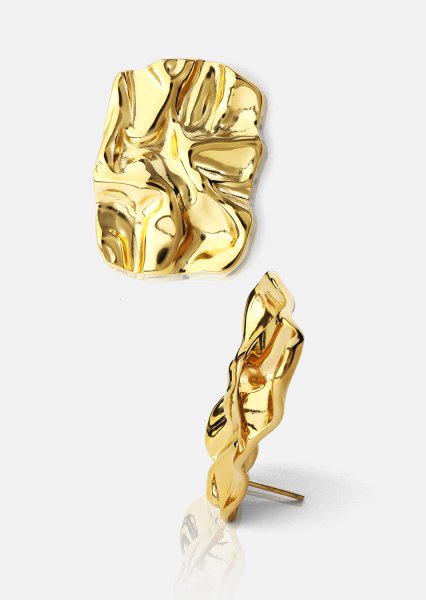Pendientes Lava - 18k Chapado en oro
