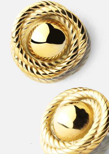 Pendiente Regal Twist - 18k Chapado en oro