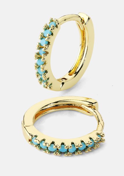 Pendiente Aitana Azul - 18k Chapado en oro