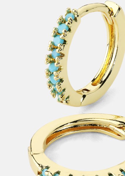 Pendiente Aitana Azul - 18k Chapado en oro