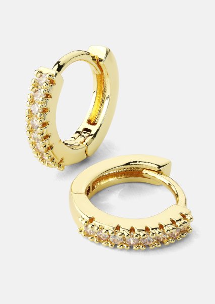 Pendiente Aitana blanco - 18k Chapado en oro