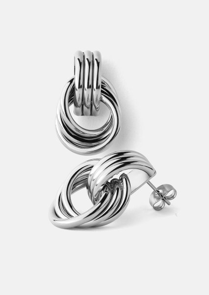 Pendiente Unity Loop - Chapado en plata
