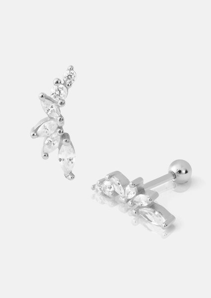 Pendientes Leaf Studs - Chapados en plata
