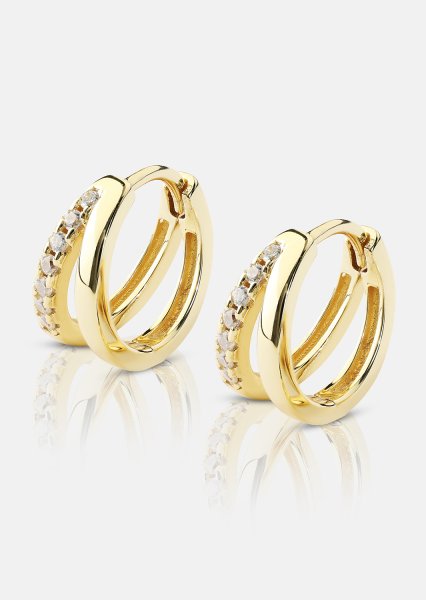 Pendiente Aurora Curve - 18k Chapado en oro