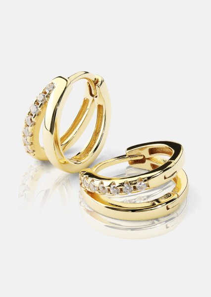 Pendiente Aurora Curve - 18k Chapado en oro