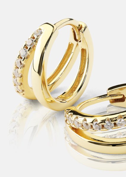 Pendiente Aurora Curve - 18k Chapado en oro