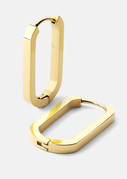 Pendiente Edge Hoops - 18k Chapado en oro