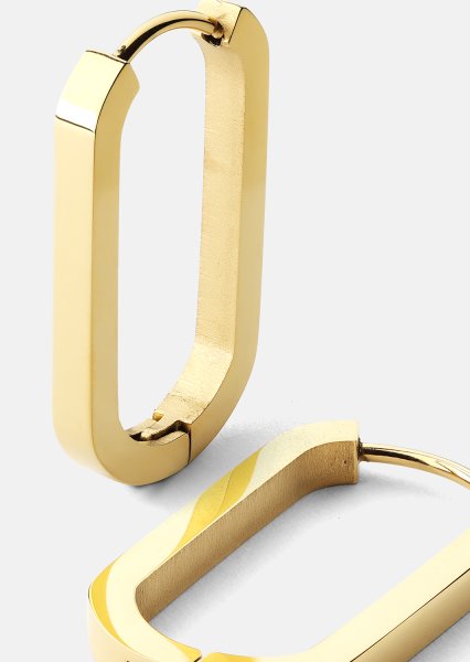 Pendiente Edge Hoops - 18k Chapado en oro