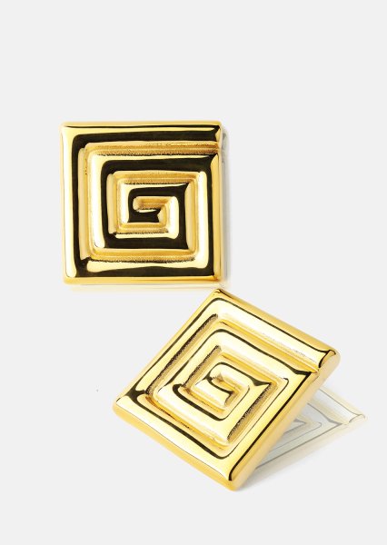 Pendiente Geometric Glow - 18k Chapado en oro