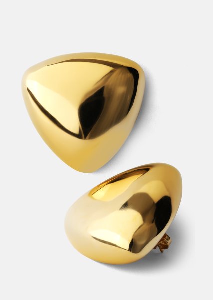 Pendientes Bold Curve – 18k Chapados en oro