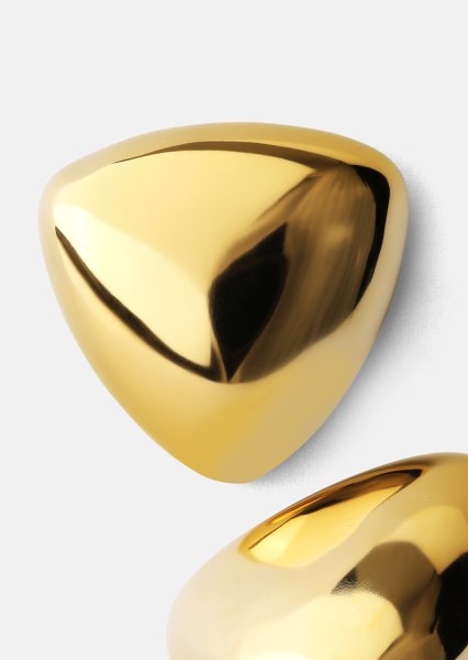 Pendientes Bold Curve – 18k Chapados en oro