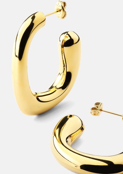 Pendiente Elegant Curve - 18k Chapado en oro