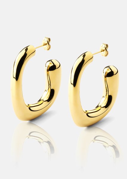 Pendiente Elegant Curve - 18k Chapado en oro