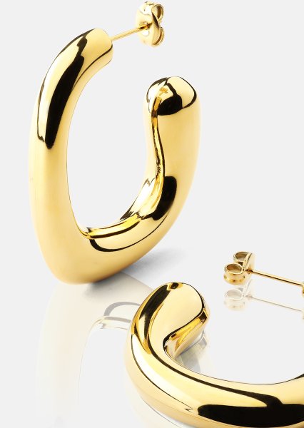 Pendiente Elegant Curve - 18k Chapado en oro