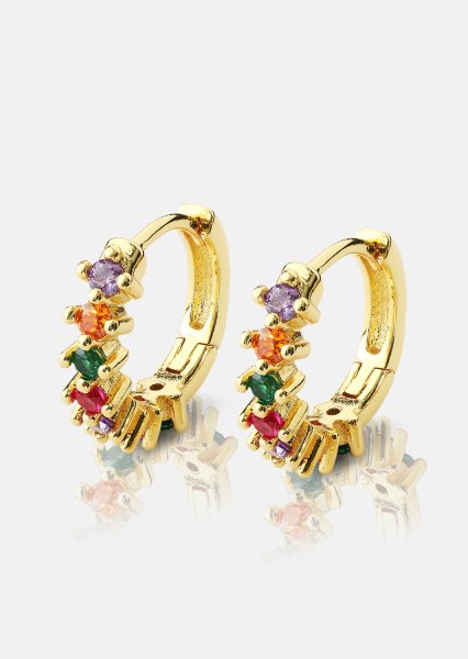 Pendiente Multicolor Shine - 18k Chapado en oro
