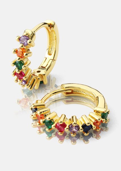 Pendiente Multicolor Shine - 18k Chapado en oro