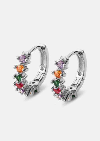 Pendiente Multicolor Shine - Chapado en plata