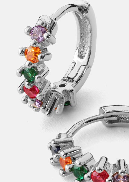 Pendiente Multicolor Shine - Chapado en plata